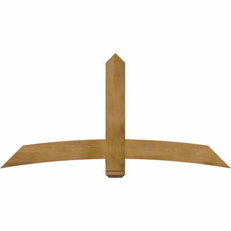 Ekena Millwork Bellingham Rough Sawn Timber Gable Bracket, Western Red Cedar, 72"W x 36"H x 4"D x 6"F, 12/12 Pitch GBW072X36X0406BEL00RWR